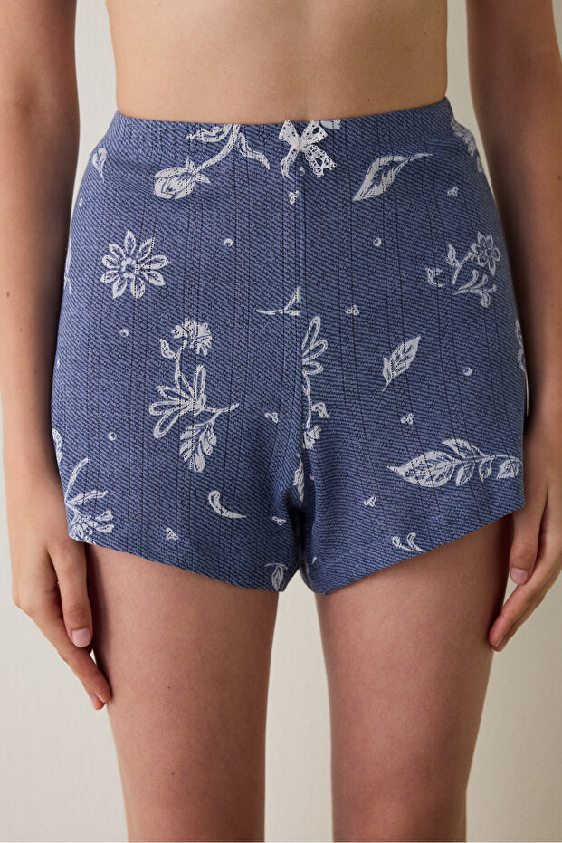 İndigo Hailee Pointel Pointel Pamuklu Şort Pijama Altı - 1