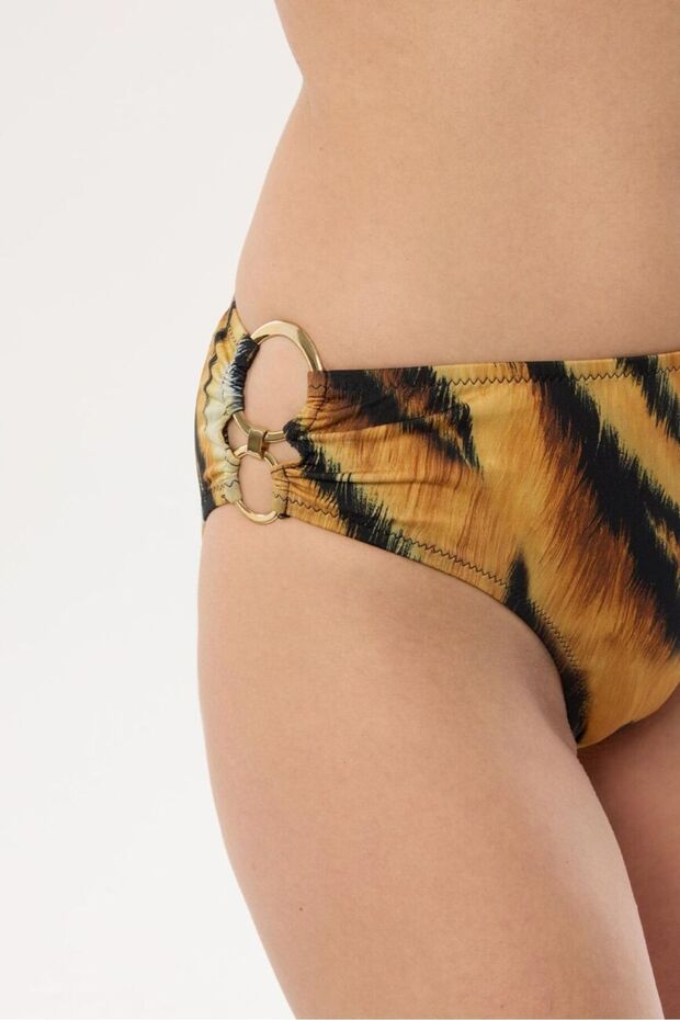 مجموعة بيكيني بدون حمالات بنمط النمر 4600 - 4