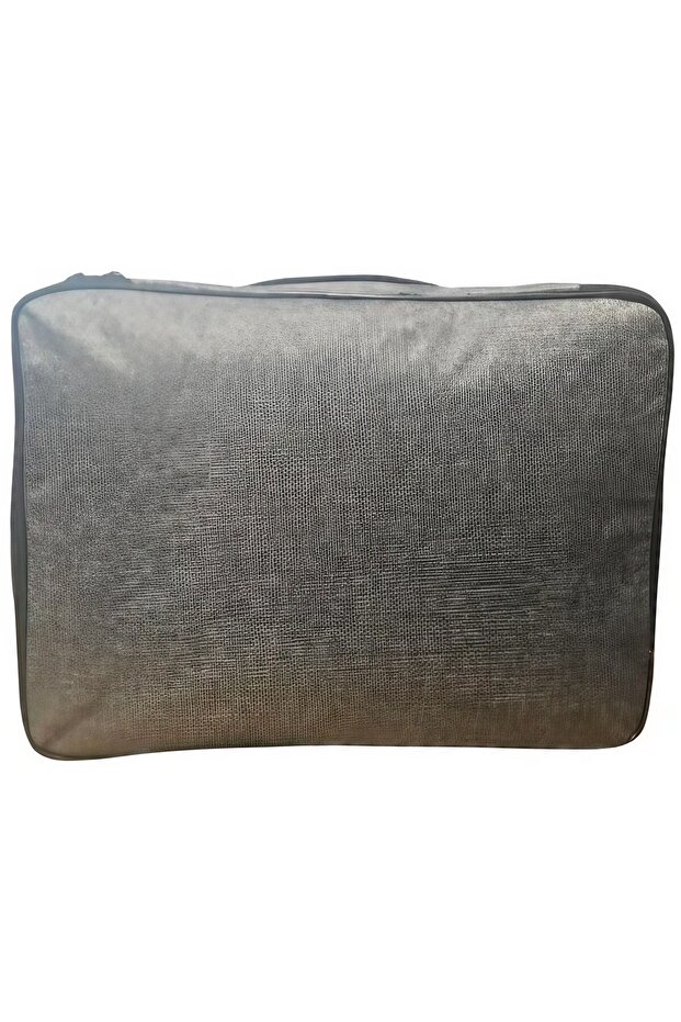 Document Storage Bag, 2 Compartments, Security Code, Waterproof, 37x10.5x27 cm, Grey - 4