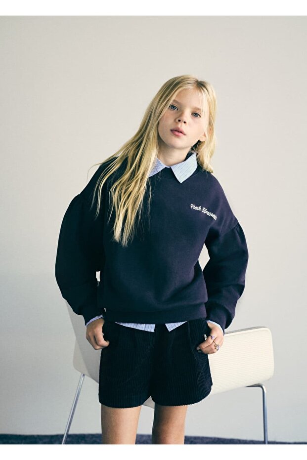 Düğmeli kadife şort - 5