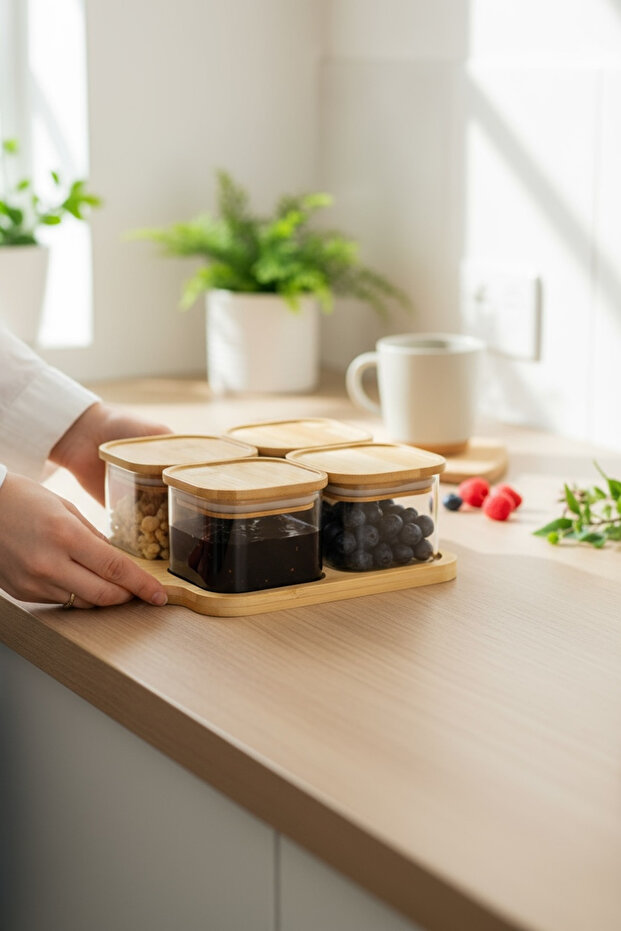 Bambu 4’lü Cam Kahvaltılık Seti - 2