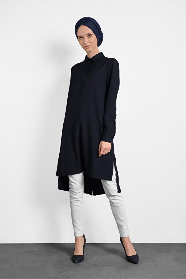 Buttoned Tail Tunic 40183 - 1