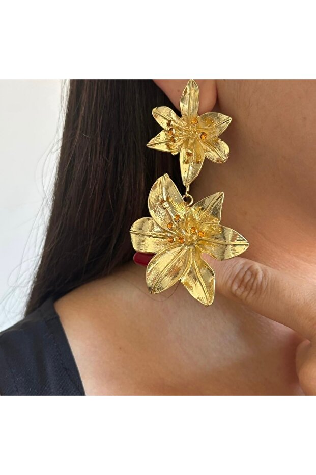 أقراط زهرة متدلية - 1