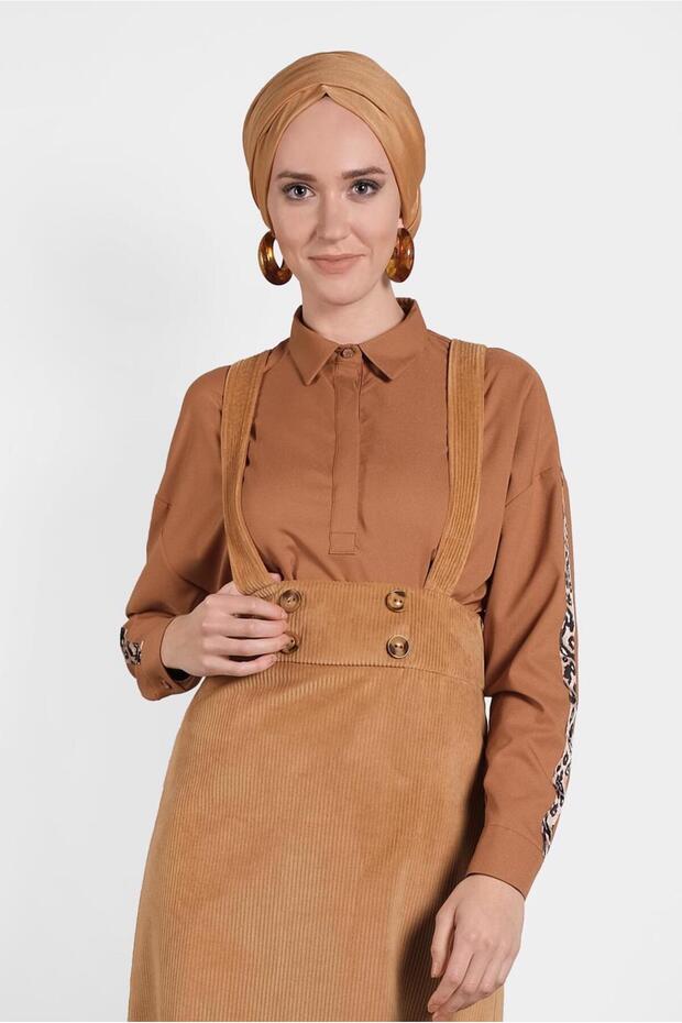 Buttoned Velvet Gile 40312
