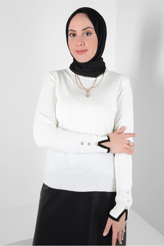BICYCLE COLLAR KNITWEAR SWEATER 44053-1