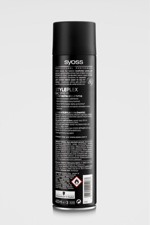 STYLE PLEX SPREY 400 ML 1 ADET GÜÇLÜ TUTUŞ SAÇ SPREYİ - 3