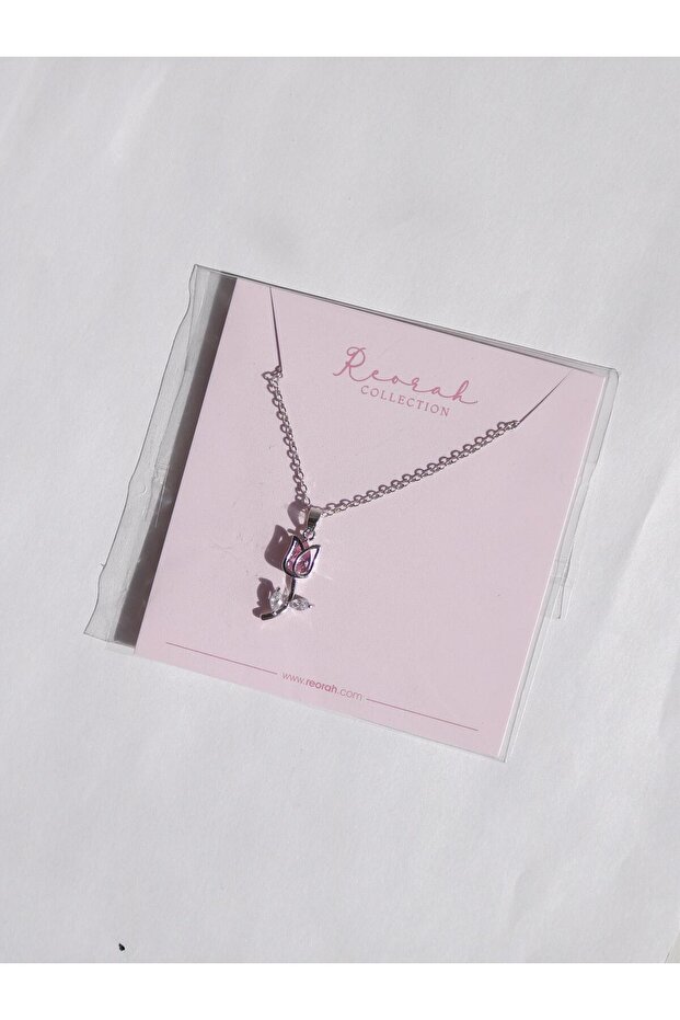 Tulip Flower Çelik Kolye - 1