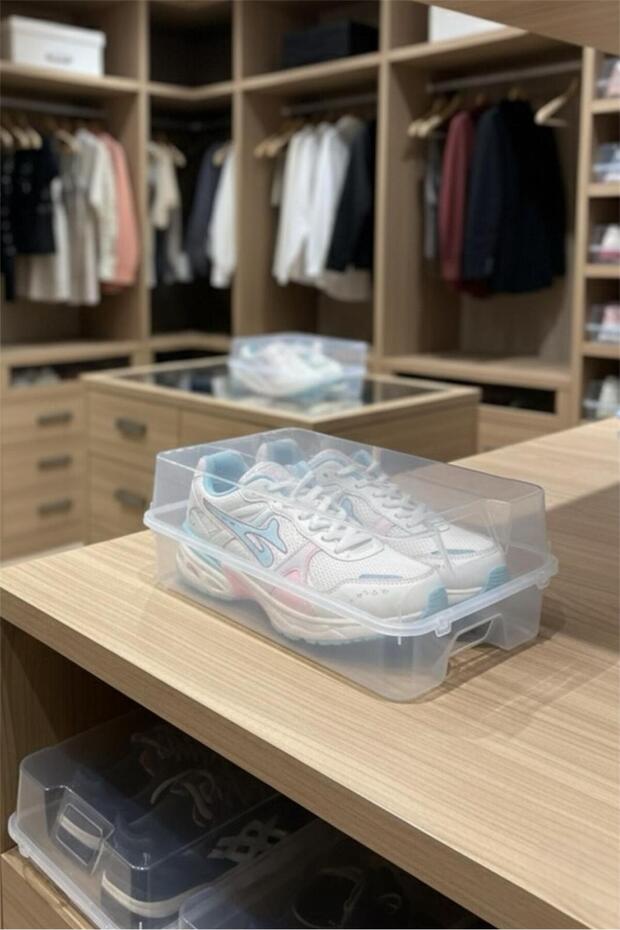 12 Adet Erkek Ayakkabı Kutusu - Düzenleyici Seyahat Saklama Kutusu - 7