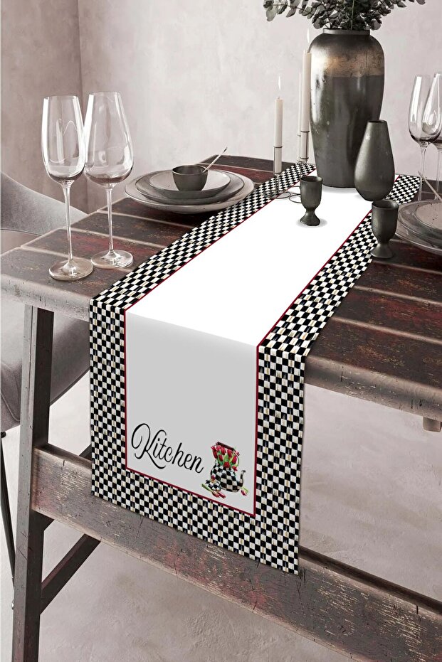 40x140cm Woven Stain Resistant Printed Premium Thai Feather Fabric Tablecloth Runner Washable