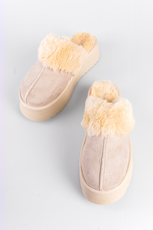 Női papucs - szőrös és zárt orrú - 3