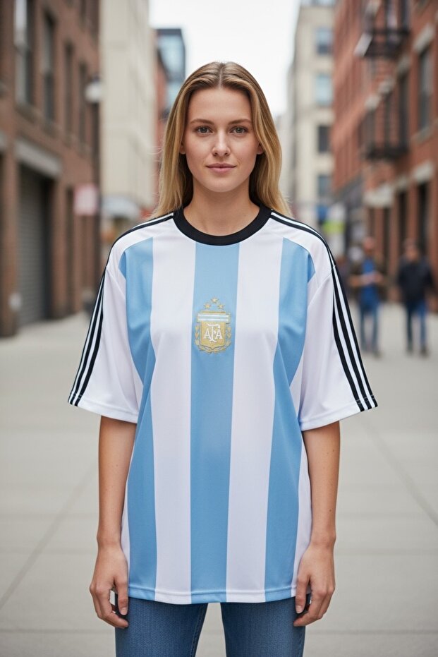 Arg Nakış Oversize Unisex T-shirt - 2