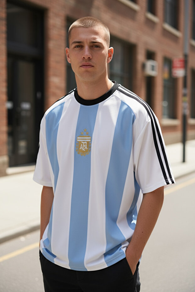 Arg Nakış Oversize Unisex T-shirt - 1