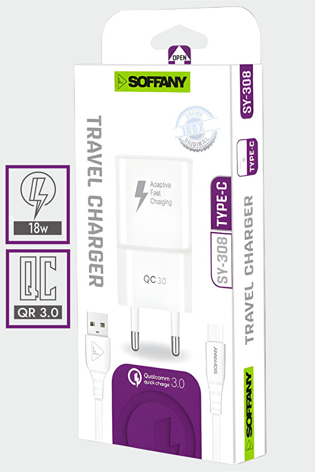 SY-308 3.0.0 Type-C Şarj & Data Kablosu - 3