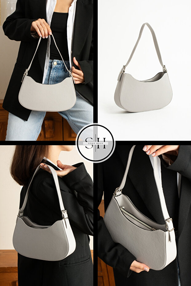 Orijinal Kadın Kolon Askılı Konfor Modeli Mini Baget Tek Gözlü Küçük Boy El Kol Ve Omuz Çantası - 2