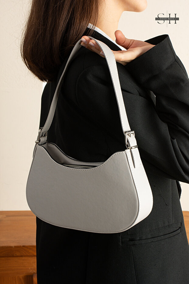 Orijinal Kadın Kolon Askılı Konfor Modeli Mini Baget Tek Gözlü Küçük Boy El Kol Ve Omuz Çantası - 3