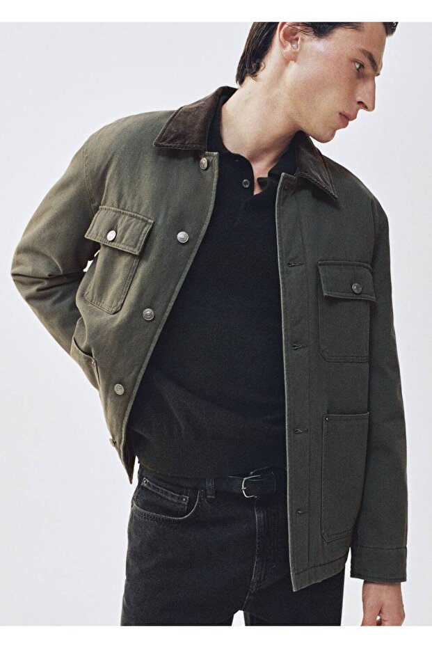 Samtjacke mit Kragentaschen - 6
