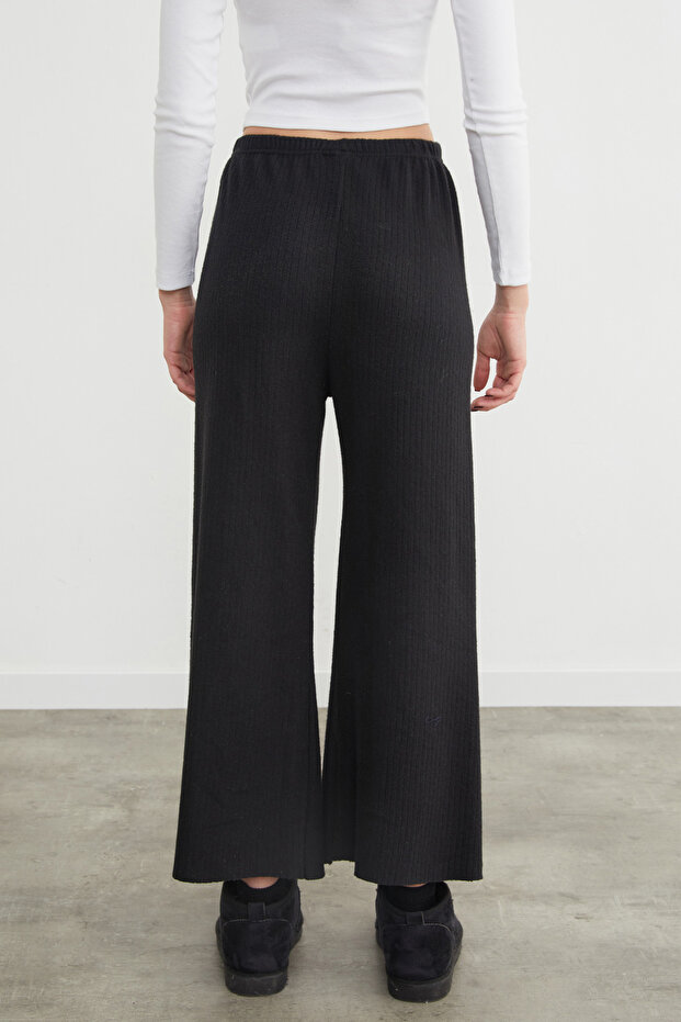 Basic Fitilli Beli Lastikli Pantolon - 8