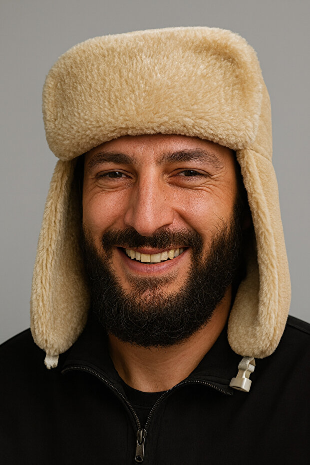 قبعة طيار من القطيفة الصناعية - 1