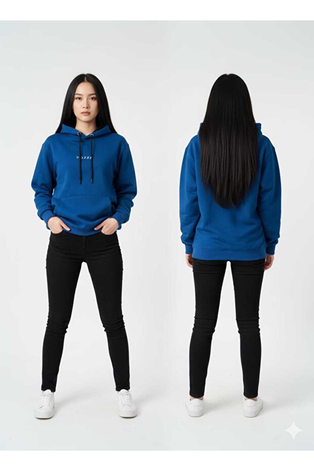 Kapüşonlu 3 İplik Sweatshirt