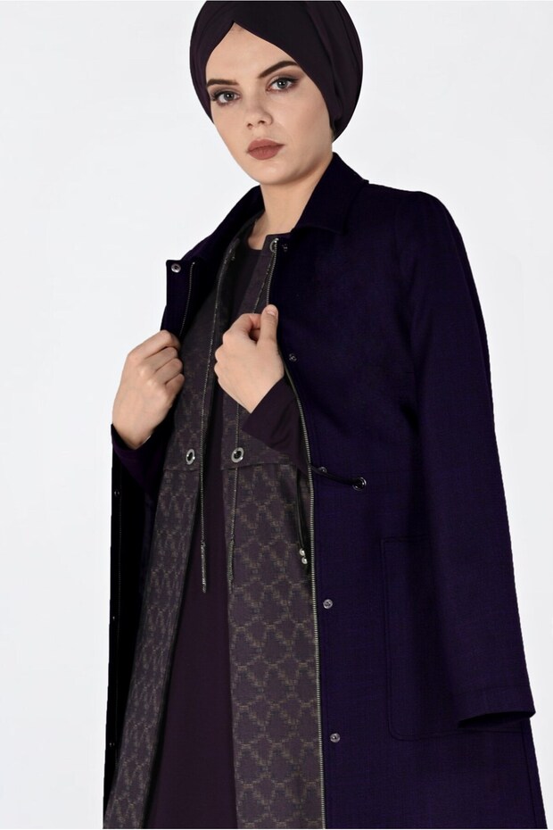 Hidden Zipper Coat 1355