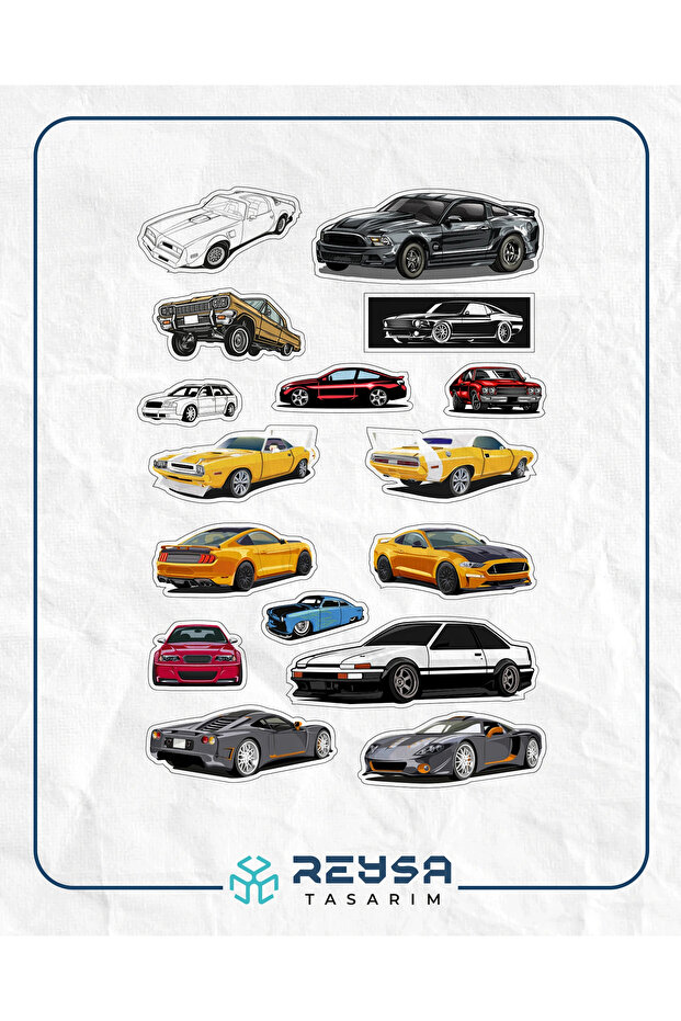Hızlı Arabalar Sticker Set
