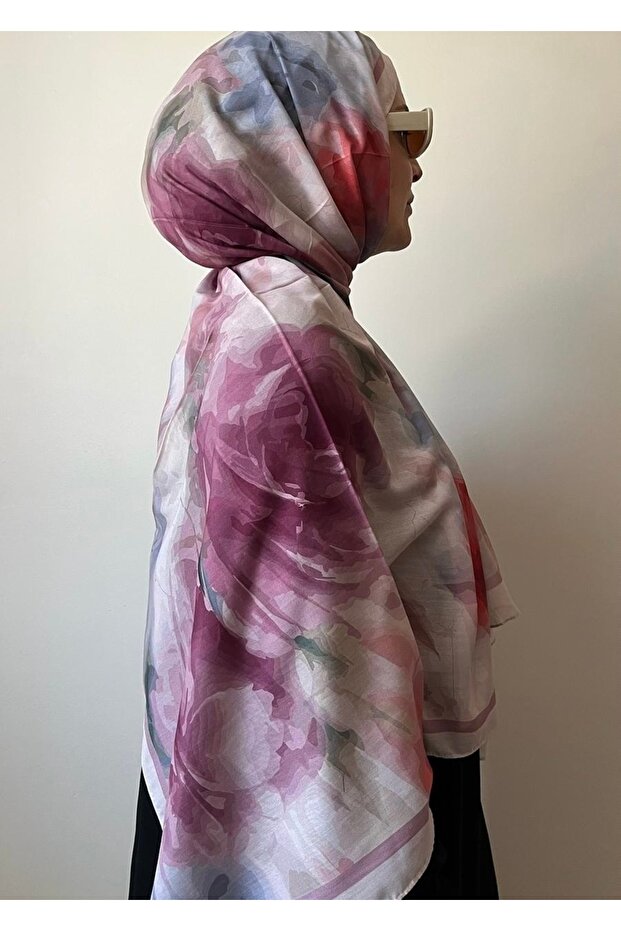 شال وردي ناعم بنمط الورد - 4