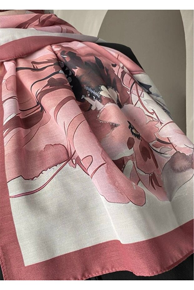 شال ناعم بنمط الورد - 4