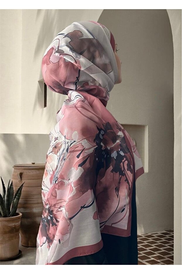 شال ناعم بنمط الورد - 2