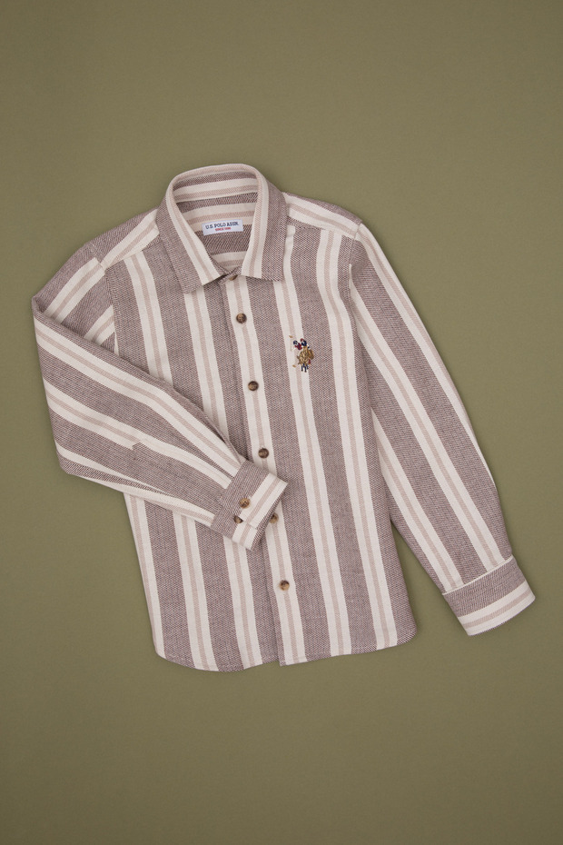 Erkek Çocuk Camel Uzun Kollu Gömlek 50316660-VR233 - 5