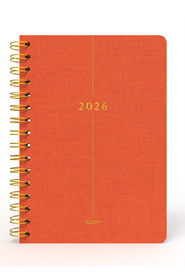 Melimelek 2026 Daily Agenda Orange (Cloth Cover) - Ceyda Düvenci