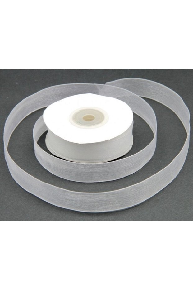 White Organza Tulle Ribbon 1 Cm, 25 Meters 1 Roll Organized Tulle Ribbon, Organza Tulle Ribbon