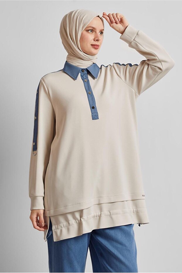 ÇITÇITLI EŞOFMAN TUNİK 45539 - 1