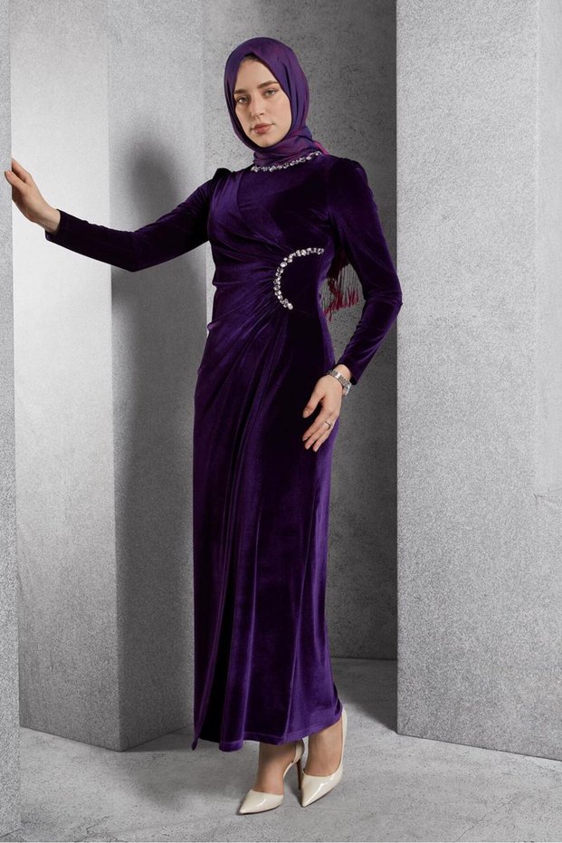 Stone Detailed Dress 45260