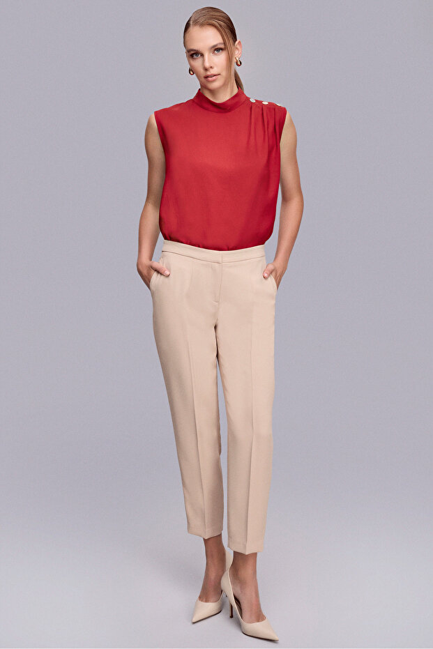 Havuç Form Camel Pantolon - 1