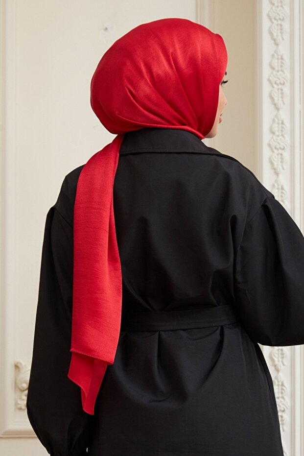 Janjan Çift Taraflı Şal Kırmızı - 7