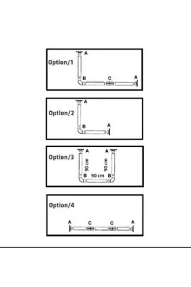 Banyo Perde Borusu Köşeli - 6