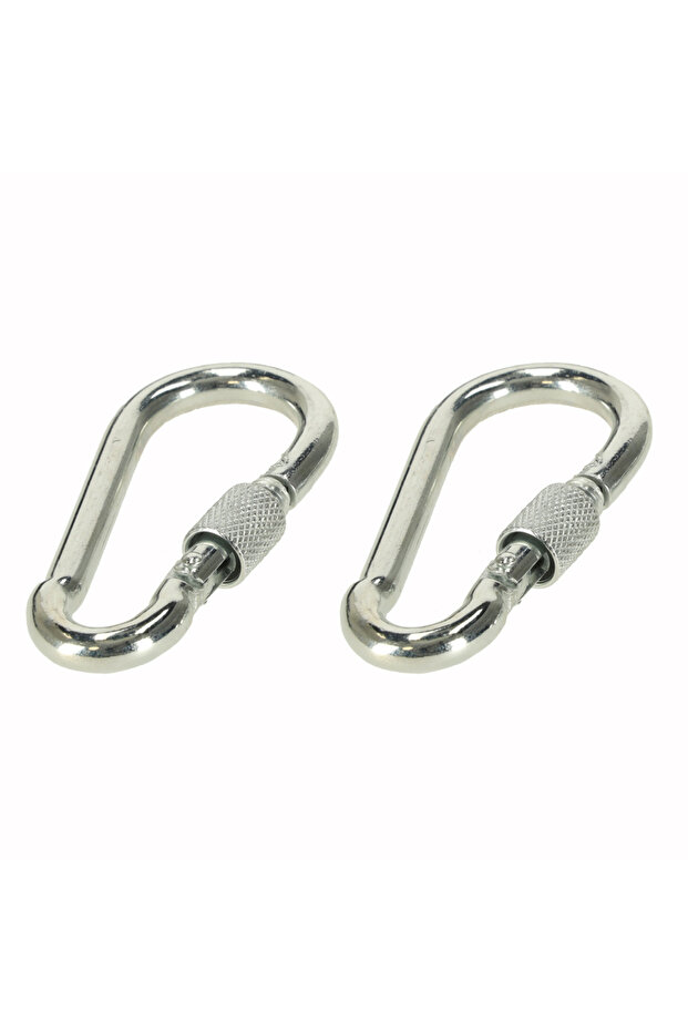 Hammock and swing attachment set with 2 durable 2 m straps and 2 carabiners, maximum 300 kg, black - 7