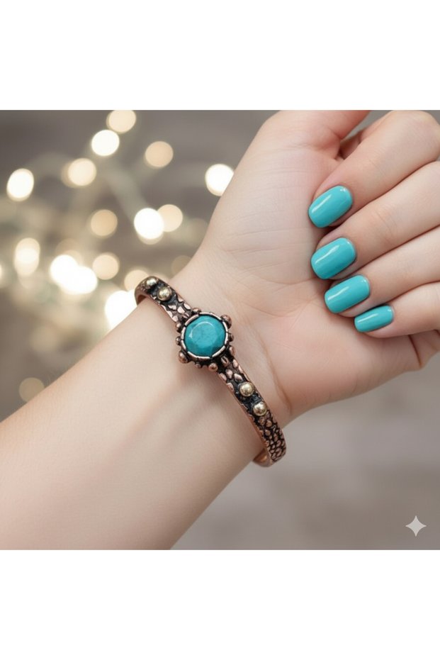 Copper Bracelet Copper Bracelet Copper Bracelet with Natural Stone Tiger's Eye Stone Copper Bracelet Pure Copper