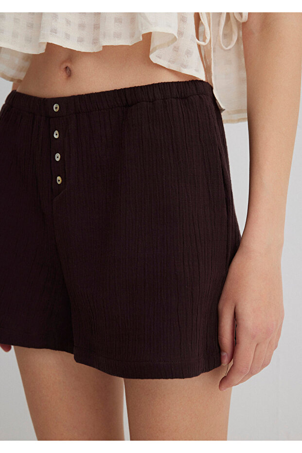 Kahverengi Şort 1410237-70244 - 6