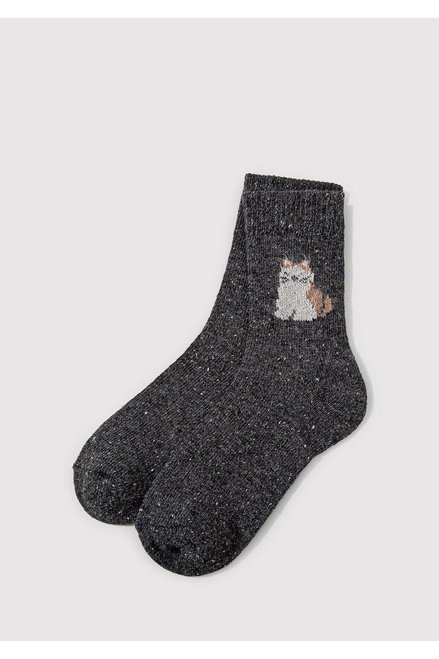 Yün Karışımlı Antrasit Bot Çorabı 1912833-80106 - 1