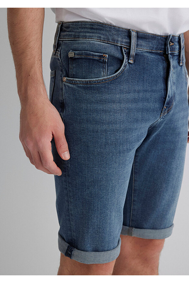 Nicholas Black Puslu Koyu Jean Şort 0416084465 - 7
