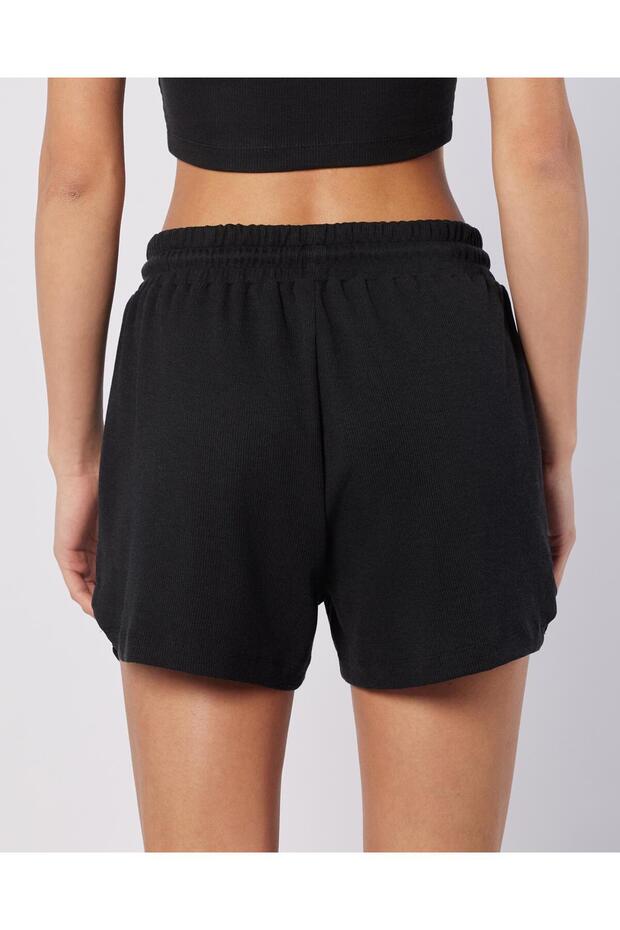 Leda Short Kadın Siyah Regular Fit Şort - 2