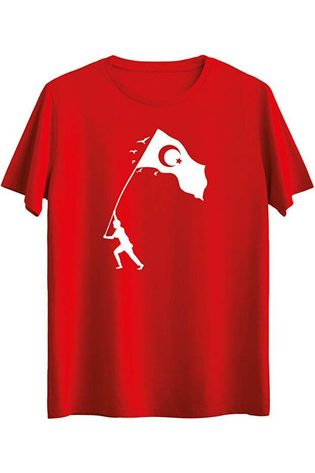 Cotton Pack Red May Printed October 29 Youth Flag 19 T-Shirts with 0 Neck Short Sleeves