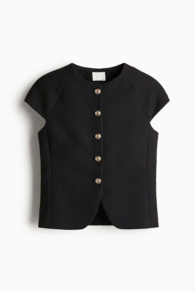 Button-front top