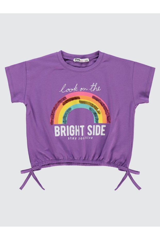 2-5 Years Old Girl's Purple Swirl T-Shirt