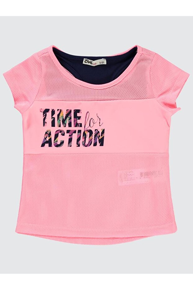 Time for Action Athlete T-Shirt for Ages 2-5 - Pink 3-4 Years Old