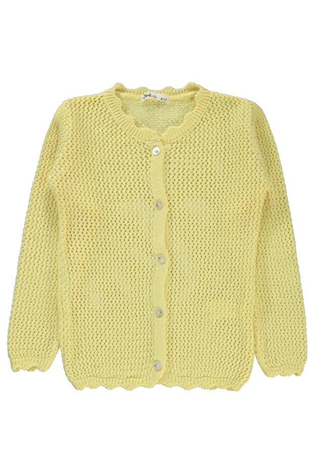Acur Knitted Cardigan for 6-9 Years - Yellow