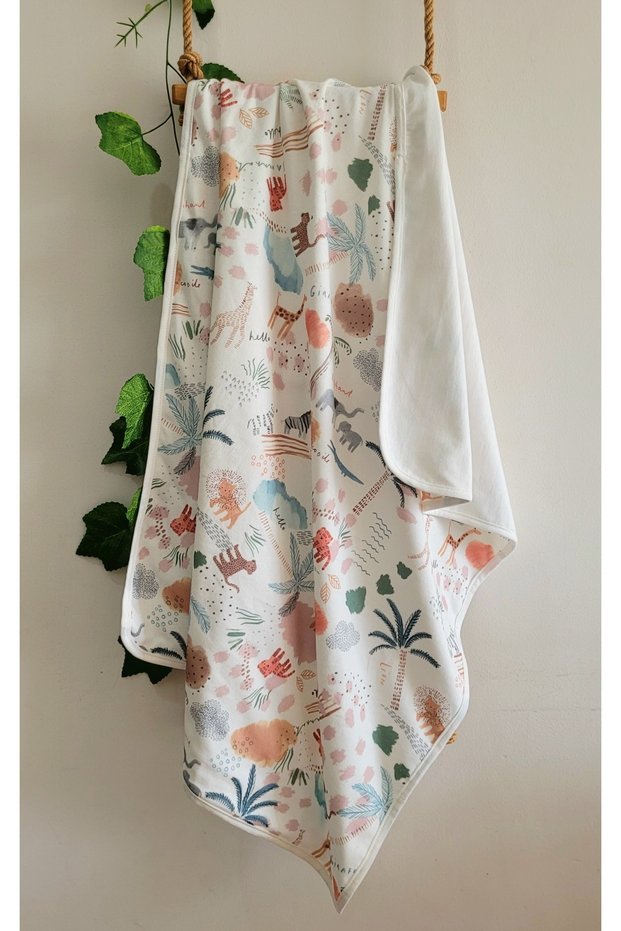 Outlet Single-Layer Cotton Soft Combed Cotton Swaddle Blanket for Girls and Boys Newborns and Babies / Safari