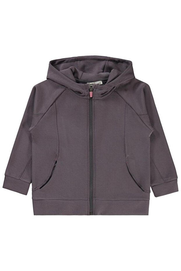 10-13 Years Old Girl's Cardigan - Light Smoked