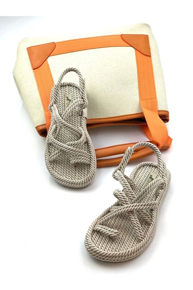 Derta Kadın Hasır Sandalet - 4